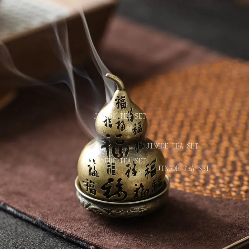 Baifu Hulu Incense Burner Chinese Indoor Incense Burner Agarwood Home Sandalwood Aromatherapy Stove Mini Decorative Ornaments