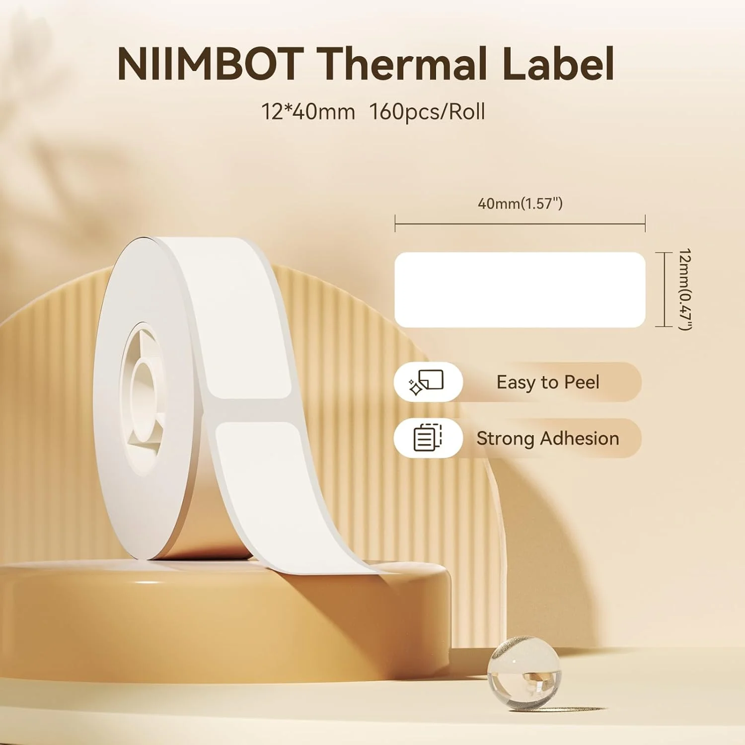 Niimbot White Label Sticker For D11 D110 D101 Self-Adhesive Label Pure White Waterproof Anti-Oil Sticker Labeling Tape Paper