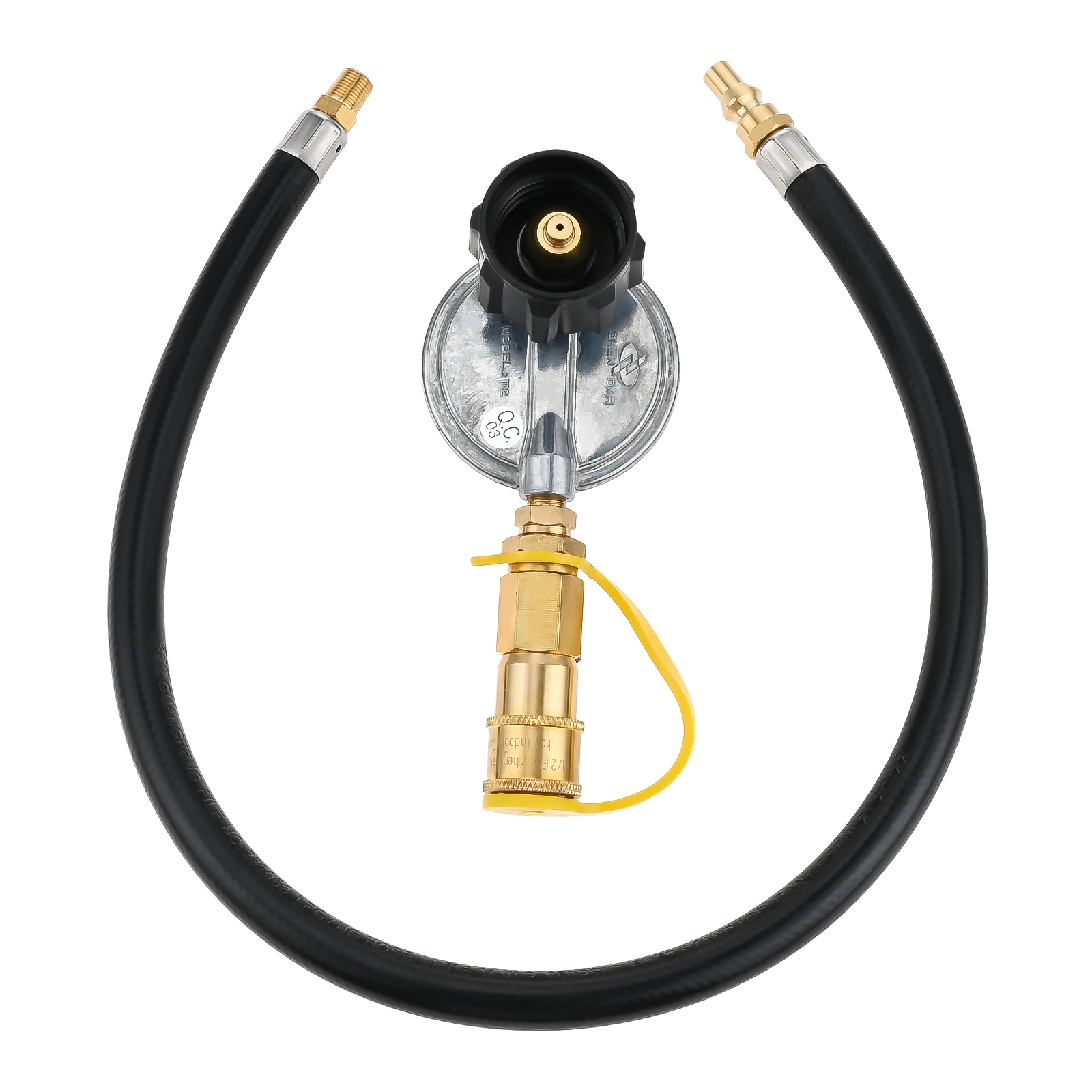 Regolatore Per Griglia A Gas Lp A Sgancio Rapido E Tubo Da 2 Piedi Filettatura Maschio Npt Da 1/8 "Adatta Per Weber 63419 7405 500 700 Serie Ducane G1