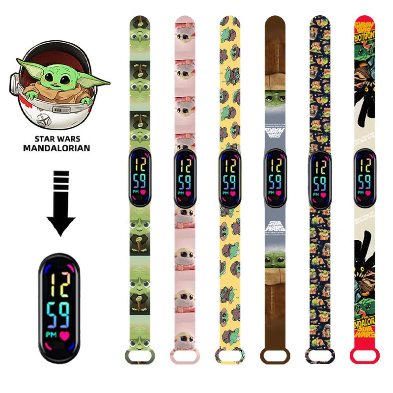 Pokemon Starwars Mandalorian Baby Yoda Waterproof Touch Student Led Orologio Elettronico Per Bambini Orologio Digitale Regalo Per Regali Per Ragazzo G