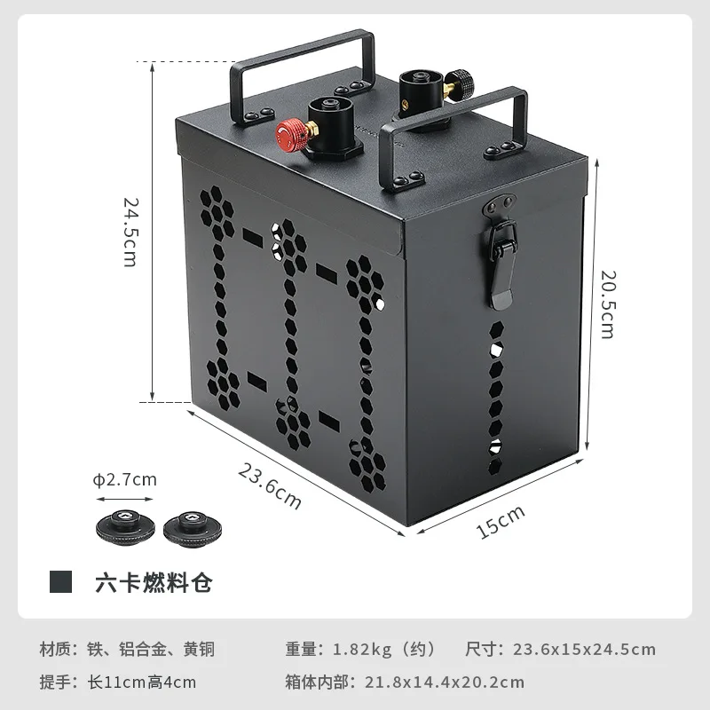 Gas Tanks Storage Bin Adapter Box Campingmoon BKZ63 Multi Six to Two Regulator Shut-Off Valve Long Supply