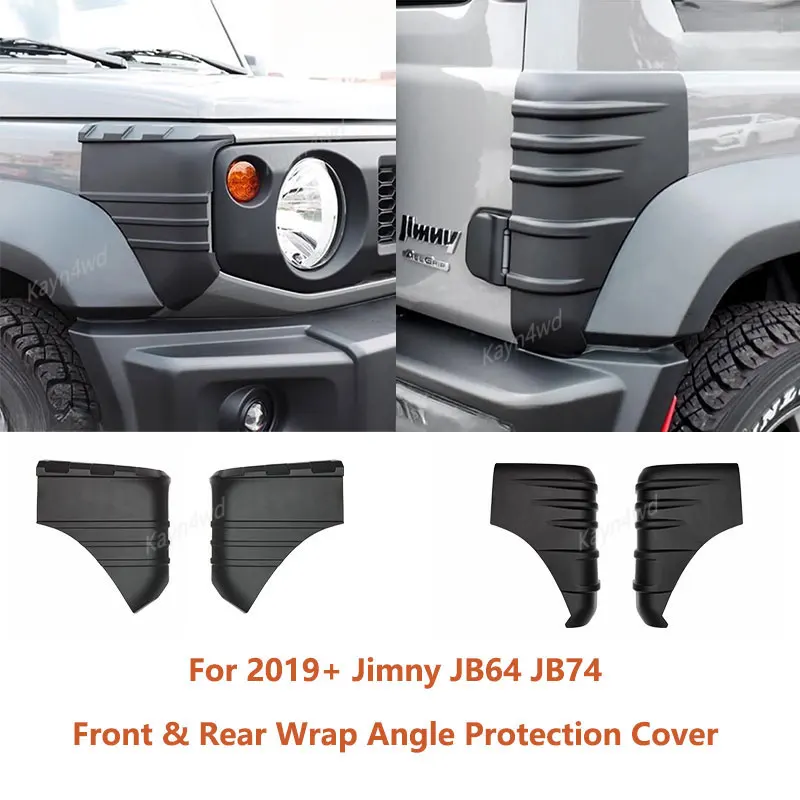 Off Road 4x4 Accessori esterni ABS Copertura di protezione angolare anteriore e posteriore per Suzuki Jimny JB64W JB74W 2019-2025 Ricambi auto