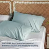 Bedsure Cooling Pillow Cases Queen - 100% Rayon Derived from Bamboo Dark Grey Pillowcase 5