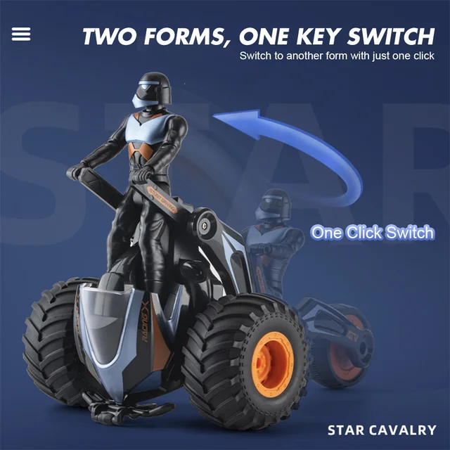 2.4GHz RC Motorcycle RC Stunt Car Remote Control Electric Toy 360 Degree Rotation Drift Electric Motorcycle For Children 3