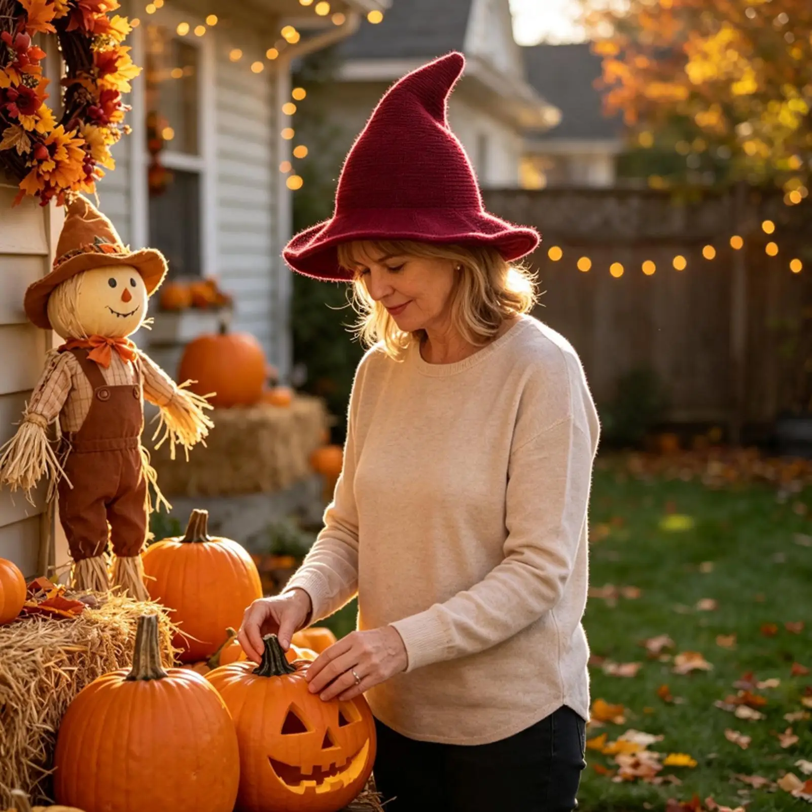 Enchanting Foldable Wide Brim Witch Hat with Adjustable Size – Perfect for Halloween and Masquerade Parties