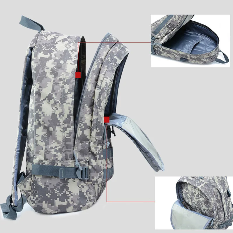 2024 New Camo Backpack Outdoor Mountaineering Korean Edition Men And Women's Tactical Training Shopping Travel Texture Backpack