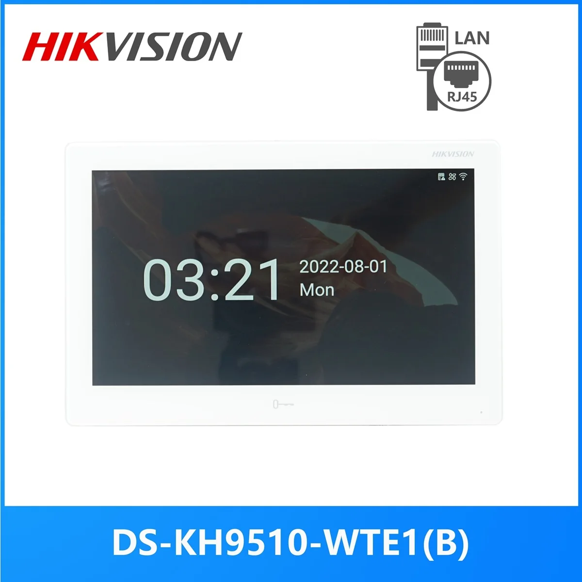 HIKVISION internationale Version 10-Zoll DS-KH9510-WTE1(B) Innenmonitor, 802.3af POE, App Hik-connect, WLAN, Video-Gegensprechanlage