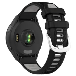 Versatile Silicone Watch Strap - Available in Multiple Sizes - 22mm watch strap (BKGY)