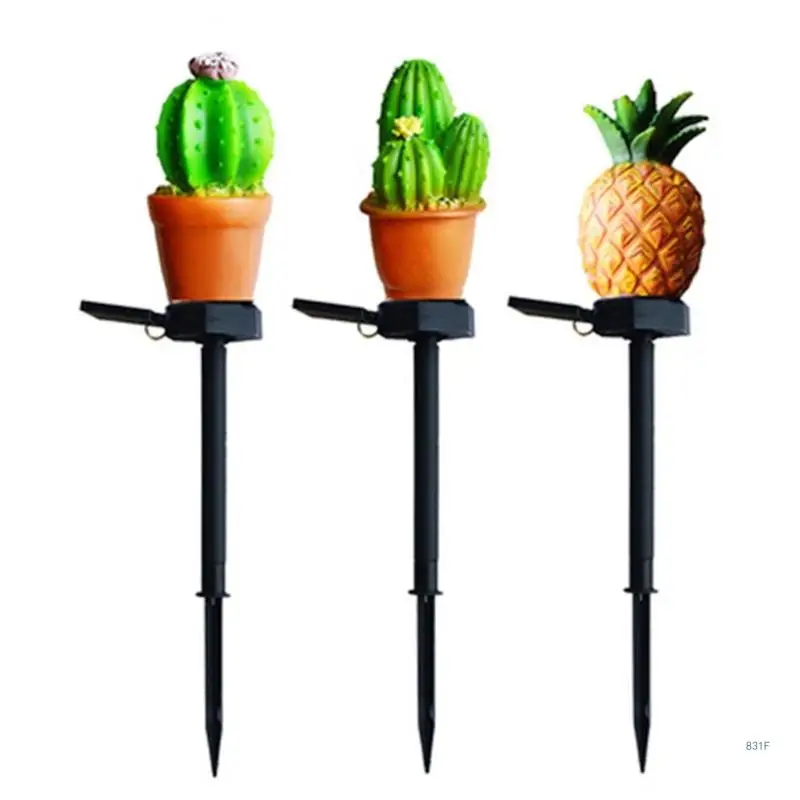 

Outdoor Solar Pathway Lights Cactus/Pineapple Decorative Light Solar Landscape Garden Lights for Patio, Yards and Garden