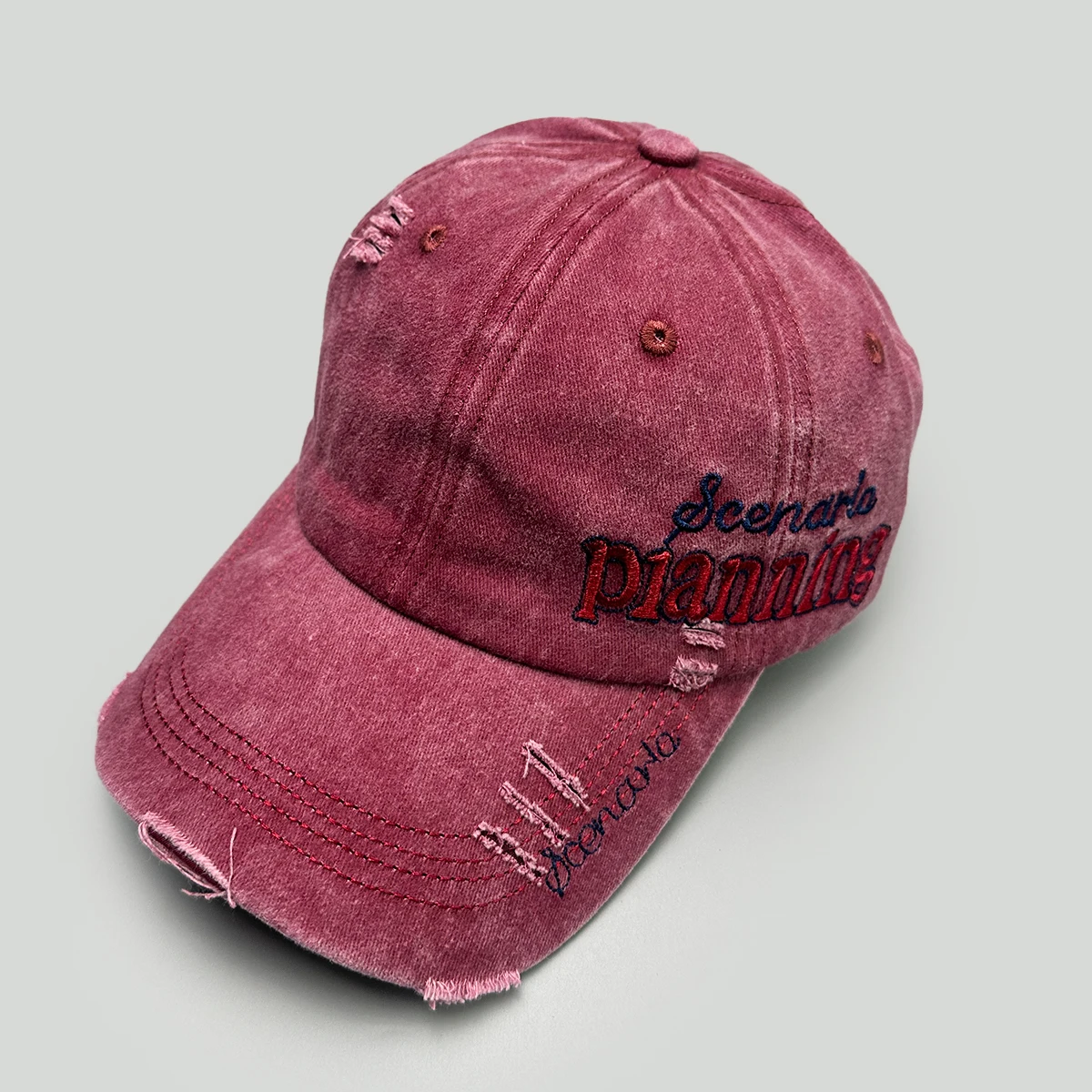Persönliche Seite Brief Stickerei Baseball Hüte Neue Männer Frauen Sonnenschirm Gebrochenen Stil Vielseitig Retro Mode Outdoor Schirmmützen – Detail 8