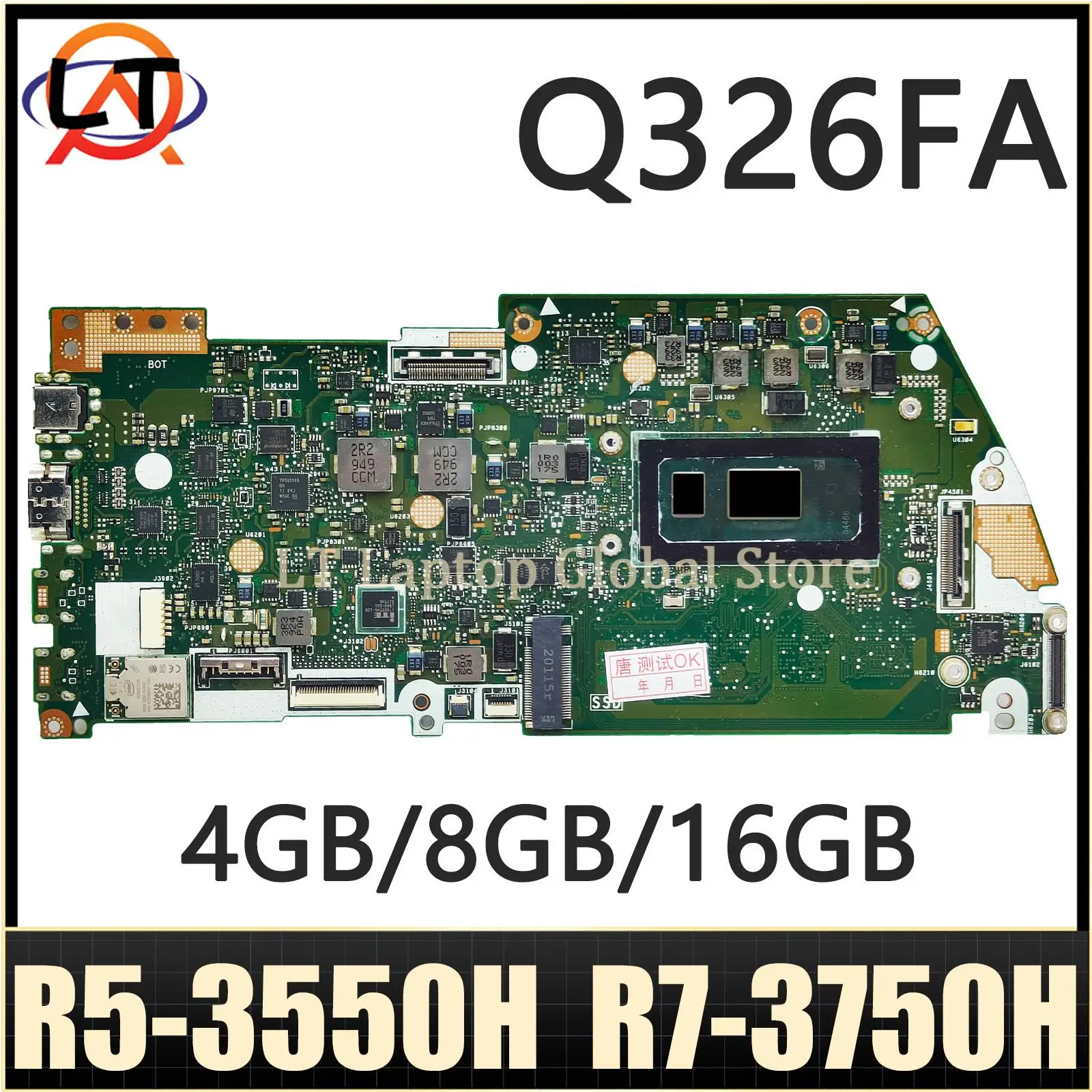 

Q326FA Mainboard For ASUS Q326 Q326F UX362F UX362FA Laptop Motherboard i3 i5 i7 8th Gen CPU 4GB/8GB/16GB RAM