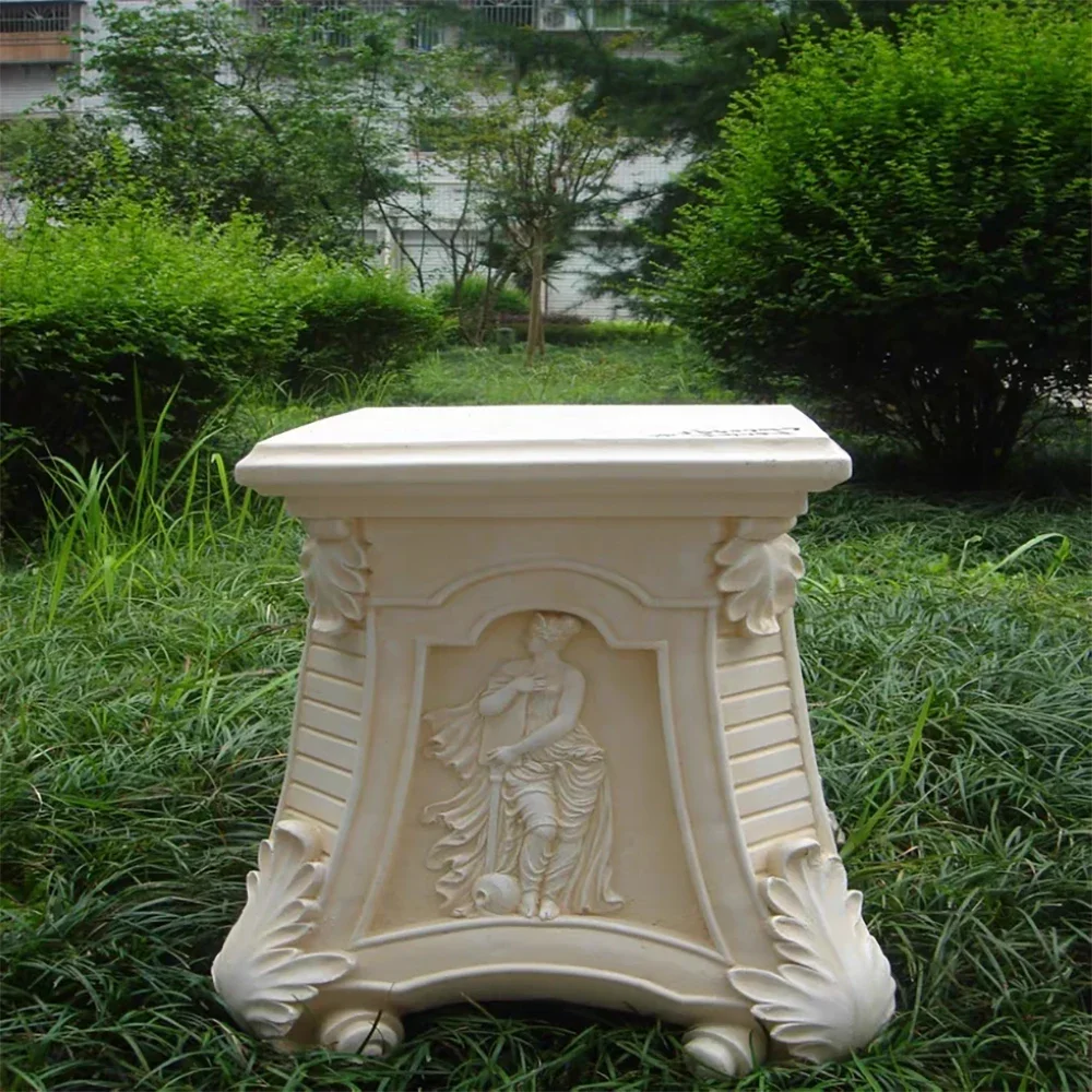 Cement Flower Pot Mold, European Home Ornaments, Decoration Base, Classical Pattern, Embossed, Landscape, Decorative