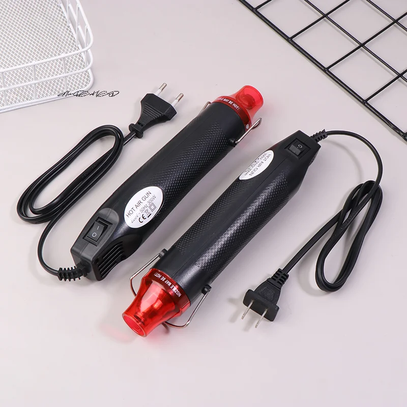 Mini 300W Hot Air Gun DIY Tool Electric Heat Powercrafts Blower with Supporting Seat for Soldering Shrink Projects 220/110V