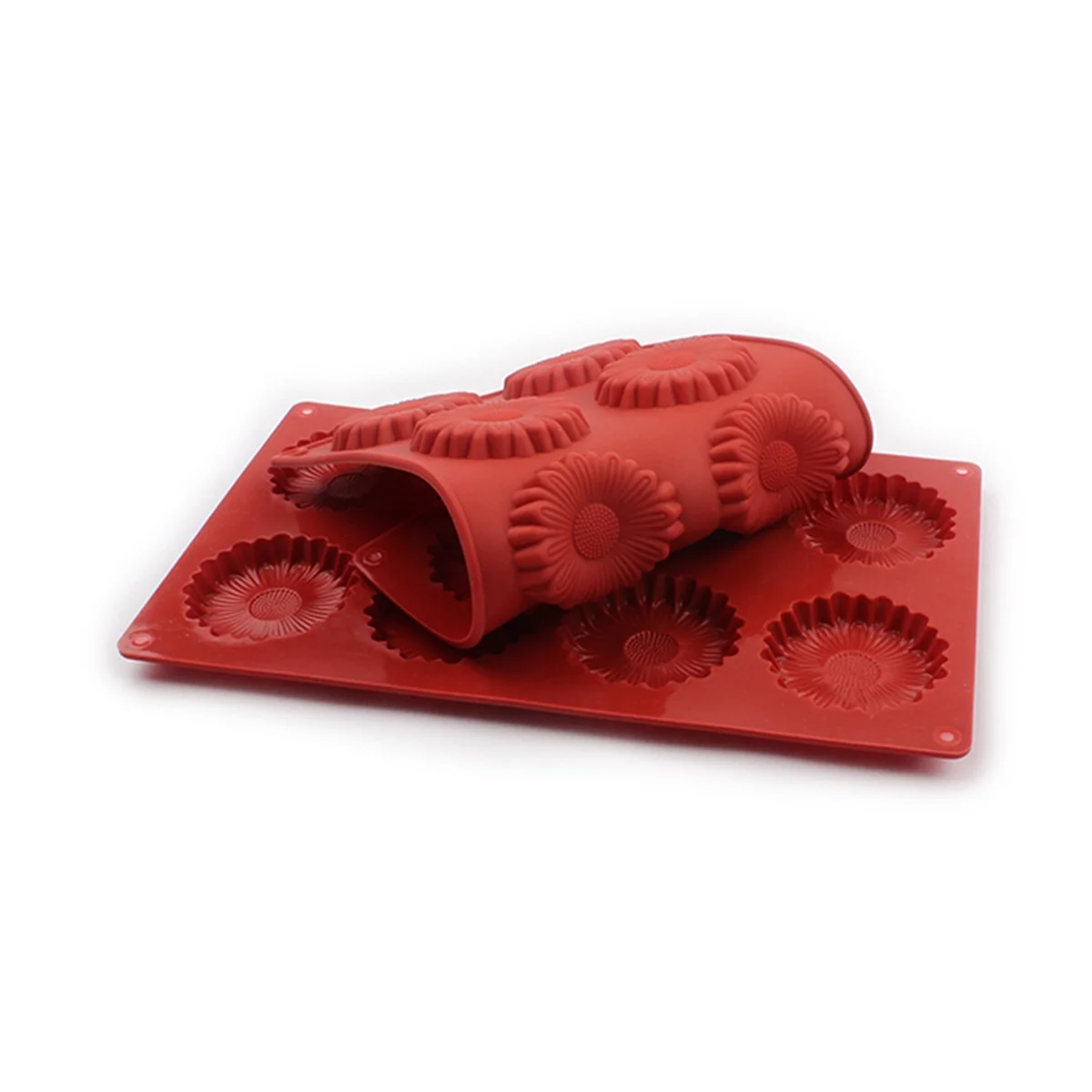 Silicone Eco-Friendly Chrysanthemum Cake Mold Biscuit Chocolate Mould Flower Shaped Decorating DIY Baking Tool
