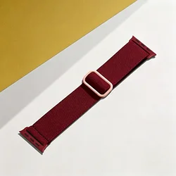 Durable Nylon Loop Sport Band for Smartwatch Wrist Straps (Wine red)