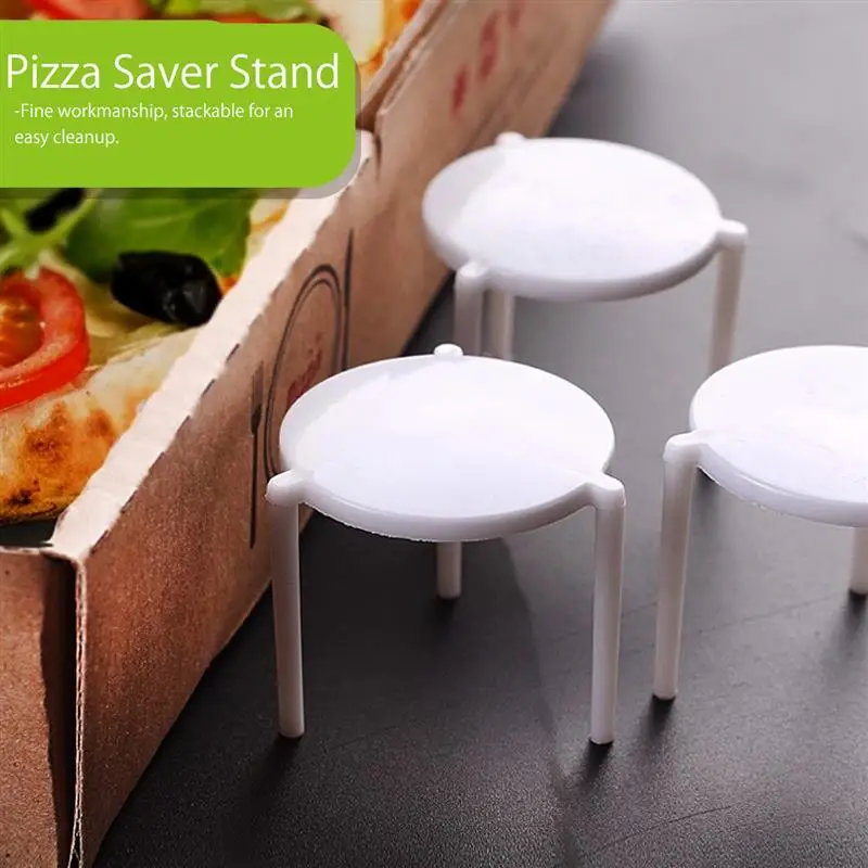 Pizza Saver Stands pizza saver stands White Plastic Tripod Stack 100pcs For Restaurant Container Takeout Support Takeaway Accessories Baking Tools