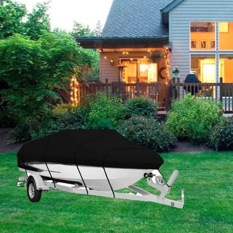 600D Oxford Cloth Boat Cover Factory-Produced Waterproof Sunscreen Canopy PVC Material Rain Cover for Boats
