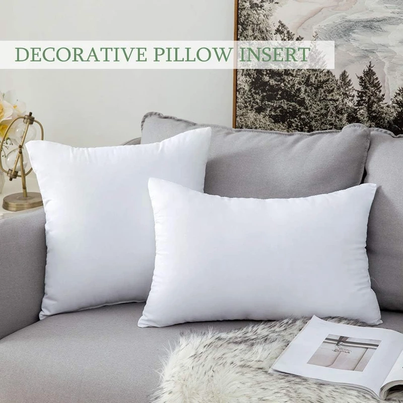 Throw Pillows Insert 30x50cm 45x45cm 50x50cm Cushion Inner Soft Fluffy Plump Stuffer Cushion Pads White Decorative Pillow Insert 2