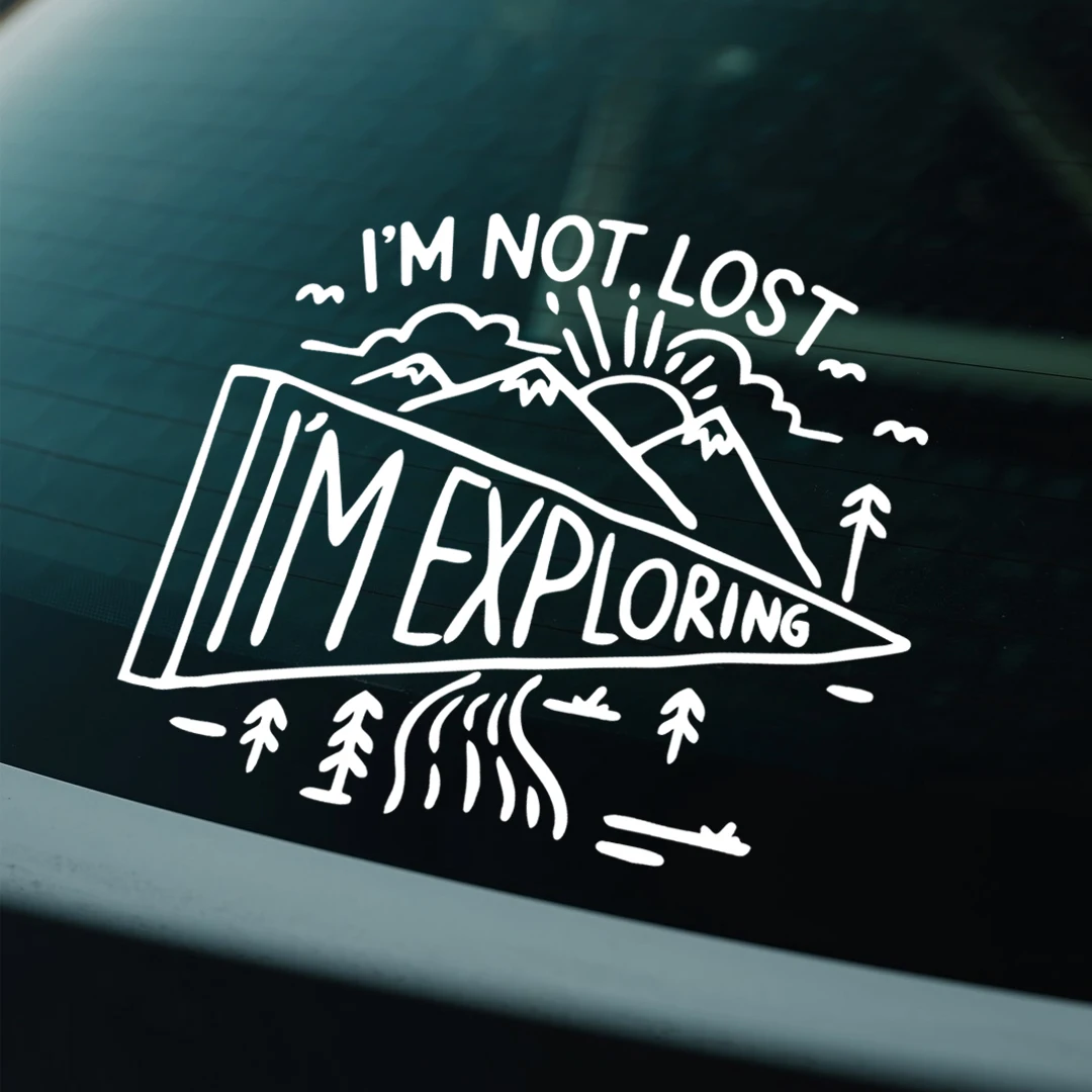 I'm not lost I'm exploring outdoor camping adventure creative RV off-road car stickers glass decoration painting