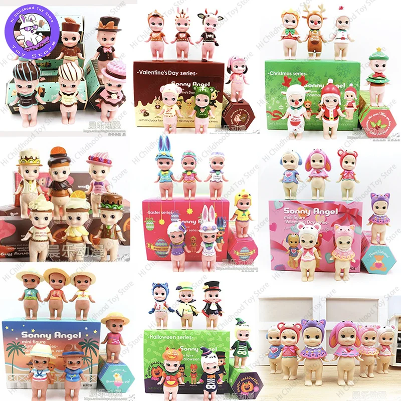 

Kawaii Kewpie Doll Valentine'S Day Limited Edition Sonny Angel Animal Action Figure Toys Fox Dog Mouse Original Limited 6 Pcs