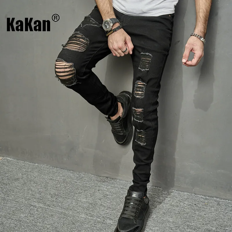 Men Fashion All-Match Distressed Black Jeans High Quality Stretch Skinny Denim  Jeans for Men - China Men Jean and Jeans price | Made-in-China.com