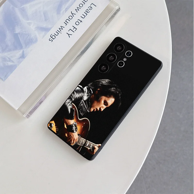 Elvis Presley Soft Phone Case - Stylish Black & White Couple Cover