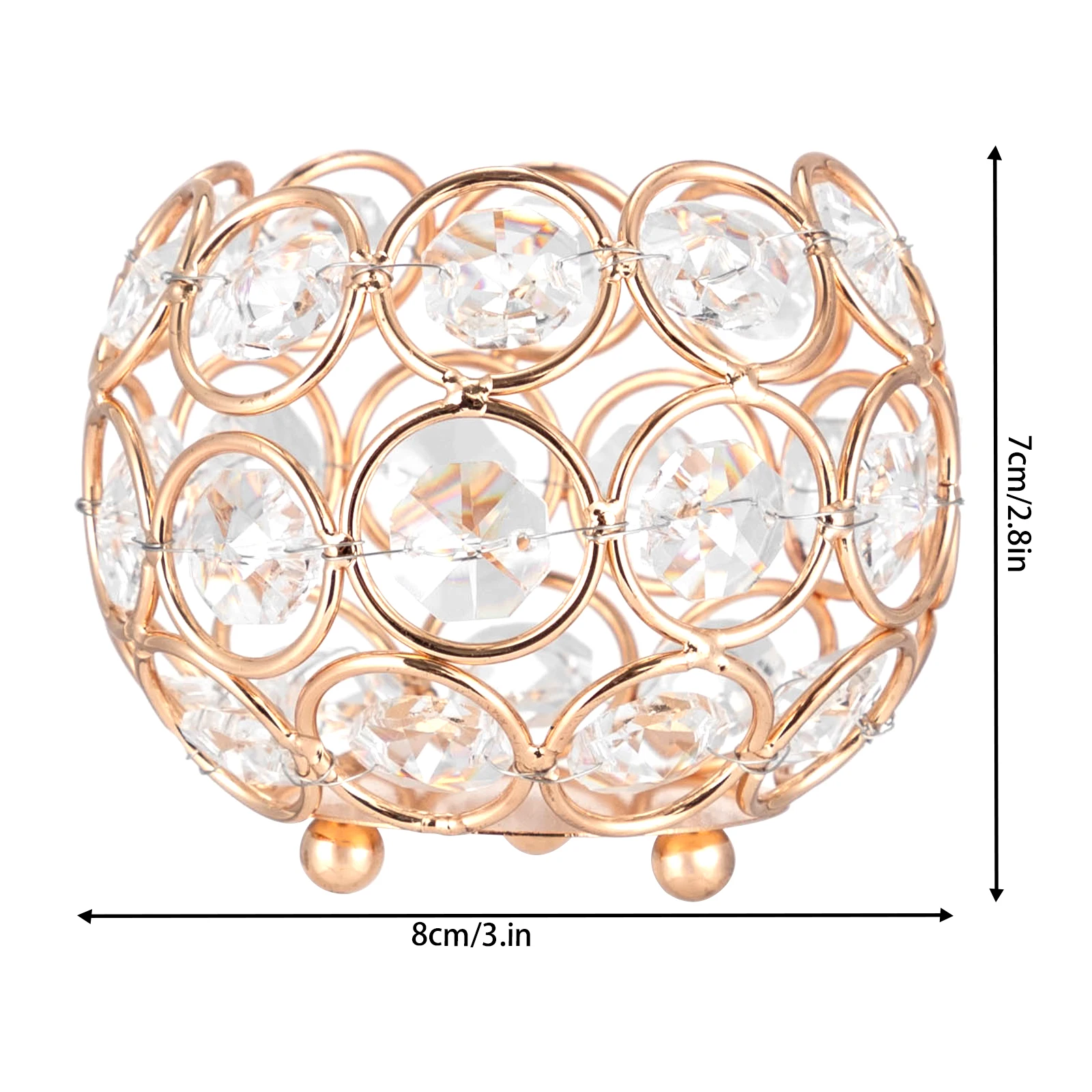 Tabletop Candle Holder Chic Home Decorative Crystal Candle Holder Classic Backyard Bar Bed Room Decor Accessories