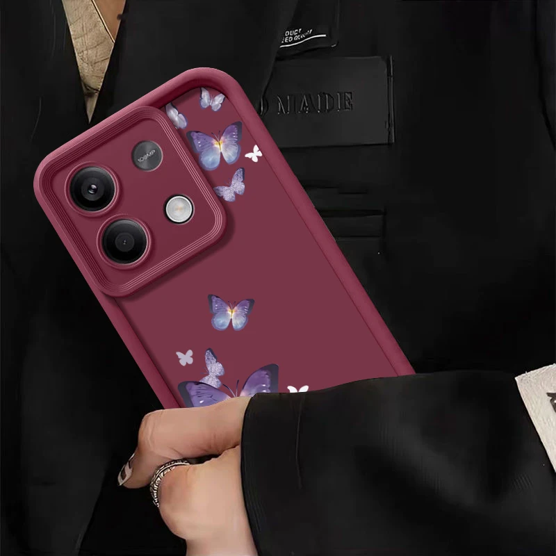 Luxury Purple Butterfly Shockproof Silicone Phone Case | Elegant Protective Cover