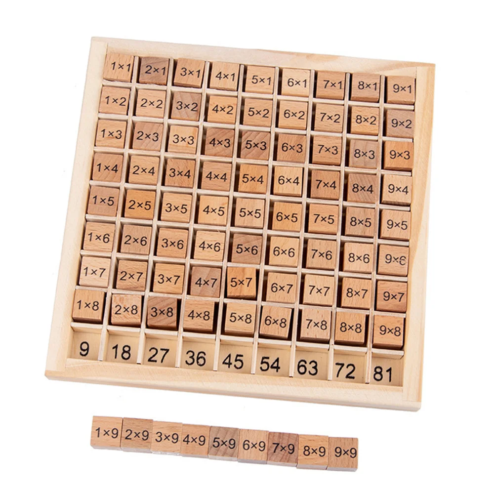  교육용 나무 9 단 곱하기 공식 보드 빌딩 블록, 퍼즐 학습 장난감, 수학