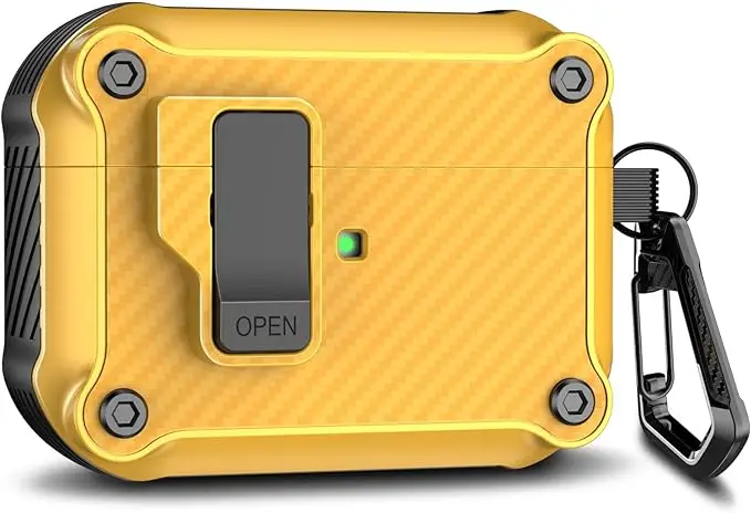 Premium AirPods Pro Case with Auto Secure Lock and Dual Charging Compatibility