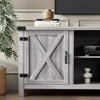 Modern Farmhouse TV Stand with Two Barn Doors and Storage Cabinets for Televisions up to 65 Inch Entertainment Center 6