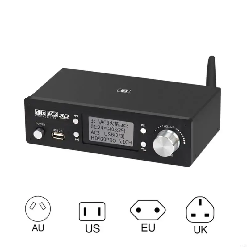 K32C HDMI2.0 DTS-AC3-Atmos 5.1 Support U-Disk Bluetooth-compatible5.0 Fiber Coaxial Decoding HD920PRO
