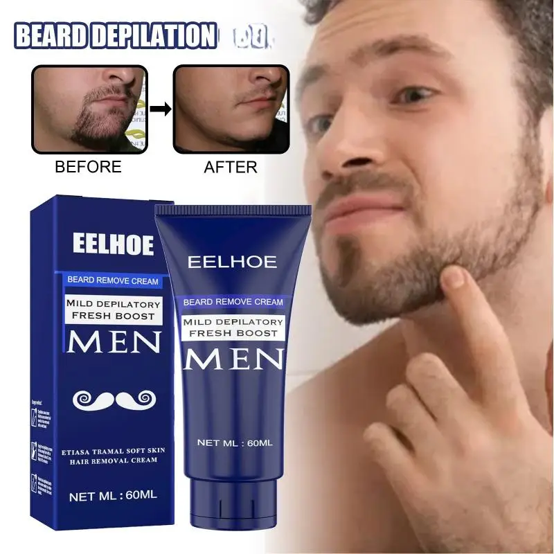 

Men's Beard Hair Removal Cream Permanent Removal Inhibitor Spray Gentle body Beard Armpit Depilatory Care Cream