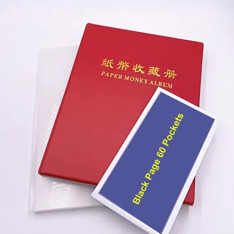 Paper Money Holder Collection Storage Album Collecting 20 - Black