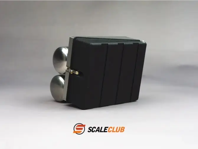 Scaleclub Modell 1:14 für JX F2000 Anhänger LKW Schlammkopf Upgrade Metall Batteriekasten Gastank für Tamiya Lesu Rc LKW Anhänger – Detail 5