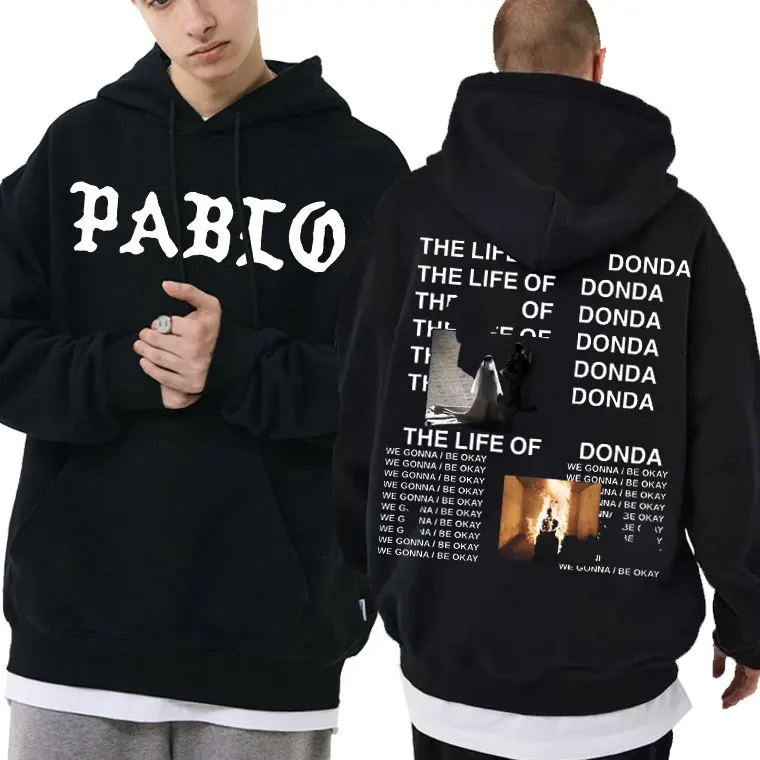 

Rapper Kanye West Sweatshirt THE LIFE OF DONDA Graphics Hoodie Men Women Hip Hop Oversized Hoodies Male Fashion Streetwear Coat