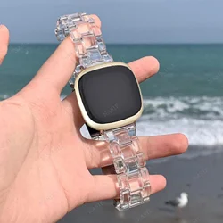 Colorful Transparent Resin Band - Elegant Bracelet - Fitbit Versa (Transparent)