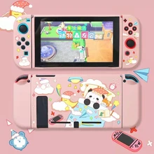 

Cute Cartoon Panda Case Shell Cover For Nintendo Switch Accessories Pink Kawaii Chinese Style Funda Switch Soft TPU Protective