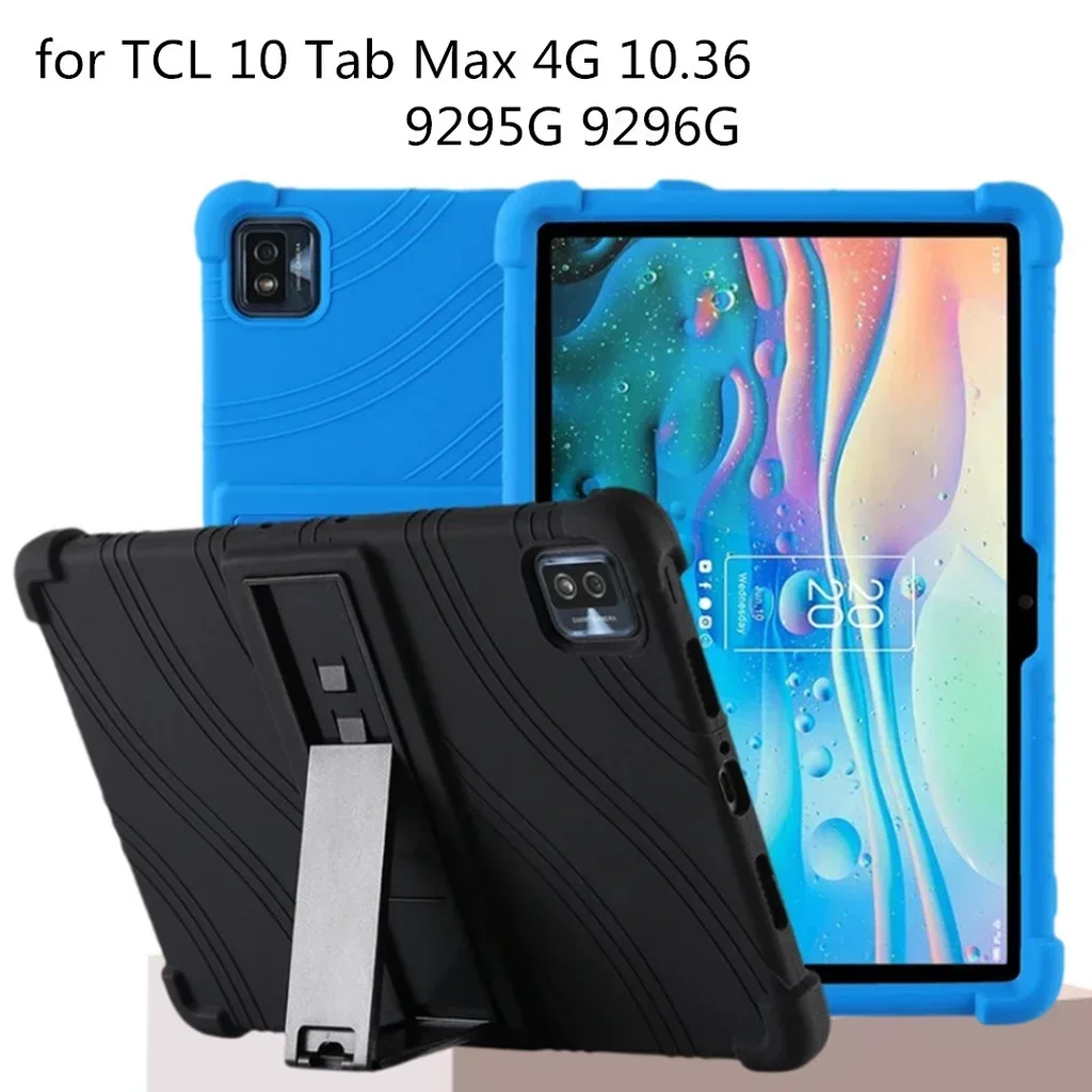 

For TCL 10 TAB MAX 10.36 Tablet Case, Stand Soft Silicon Cover Protector Case for TCL Tab Max 4G 9295G 9296G 9295 10.4 Inch Case