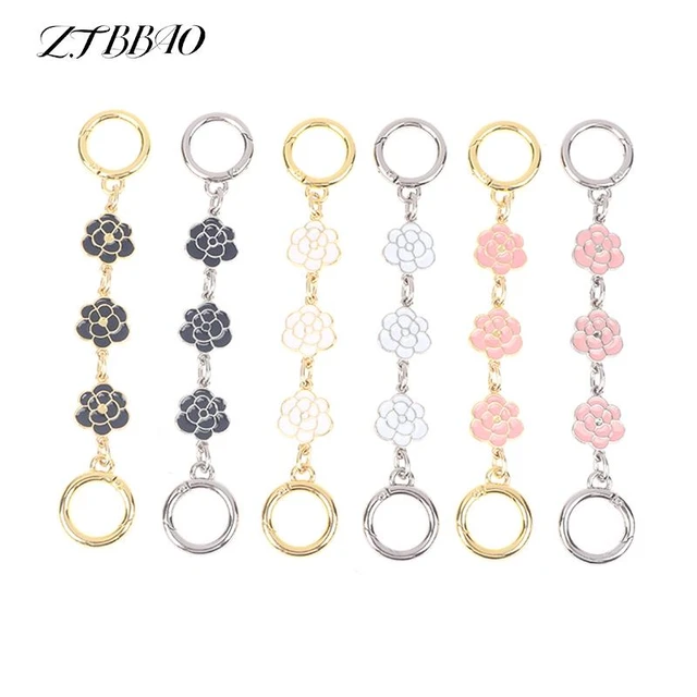 Camellia Shape Hanging Replacement Chain For Purse Clutch Handbag Bag Chain  Strap Extender Bag Extension Chain
