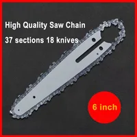 Chainsaw Blade 6 Inch 1/4"P 37 Drive Link Electric Saw Chainsaw Guide Bar And Saw Chain Set Rechargeable Saw Bar Carpentry Tools 2