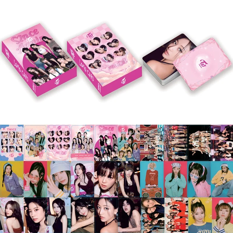 Kpop Twice Ablum Between 1&2 Photocards Lomo Card Double Side Print Photo Cards For Fans Collection Stationery 30Pcs/Box album cards,lomo cards