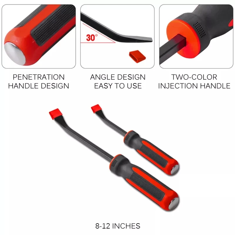 8-18inch Multi-Function Long Tire Crowbar 30&deg; Tire Replacement Tool Car Pry Bar Heavy Duty Crowbar CV-R Removal Hand Tools