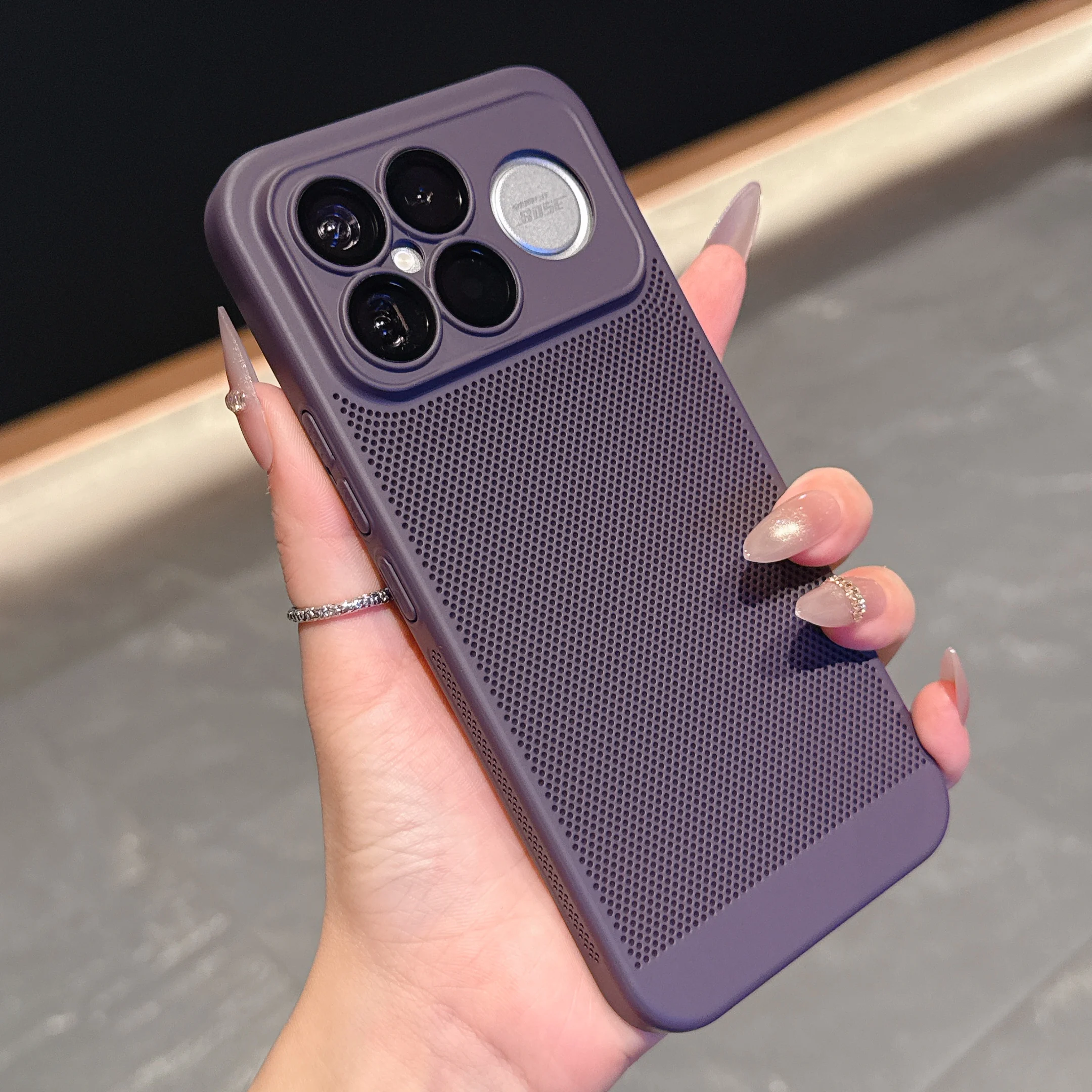 Ultra Thin Heat Dissipation Full Lens Glass Protector Phone Case - Enhanced PC Protect Cover