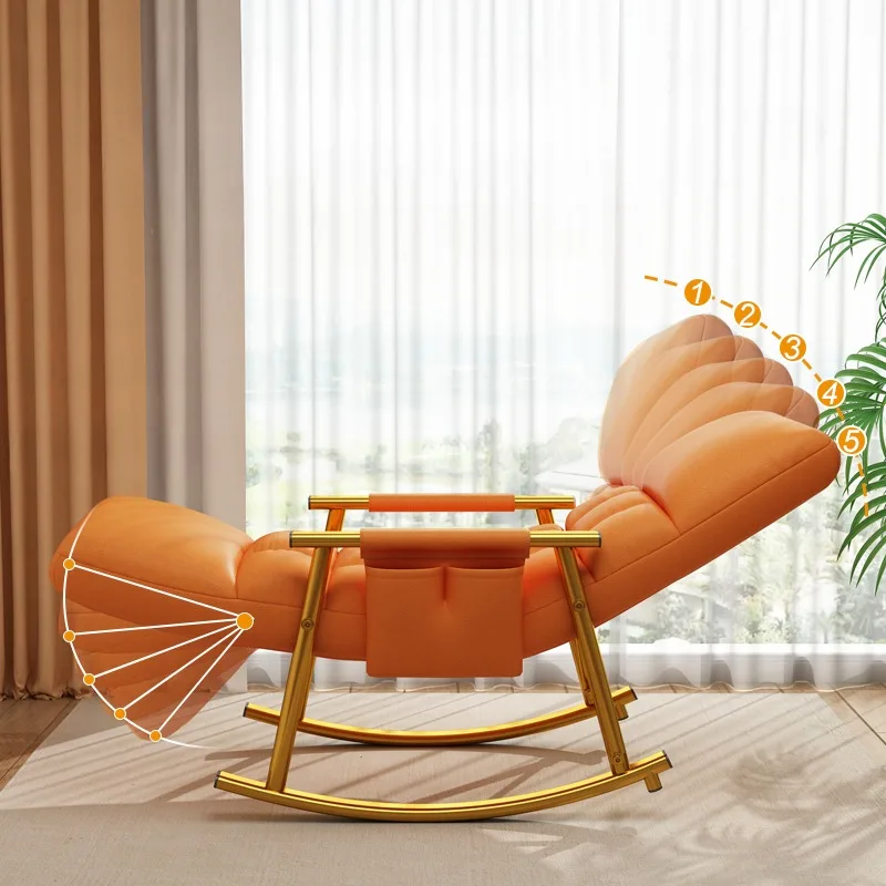 Multi-Color Modern Living Room Recliner Adult Rocking Chair Foldable Balcony Lazy Sofa Leisure Chair Multifunctional Furniture