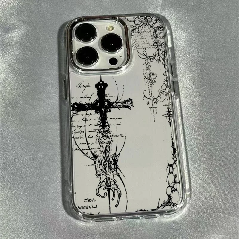Dark Gothic Cross Mark TPU Case Cover