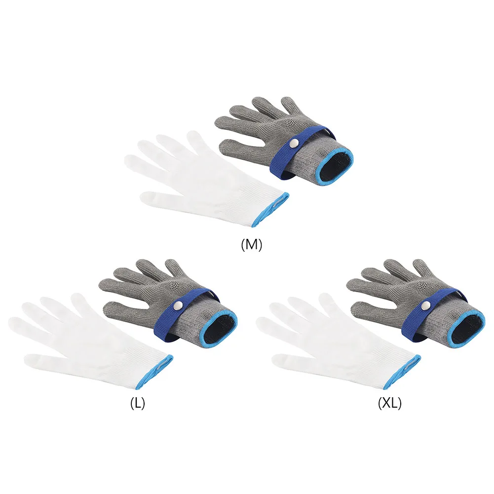 1pc Stainless Steel Gloves Cut Resistant Hand Protector Metal Mesh Work Gloves Wear-resistant Men Women Kitchen Butcher Tool