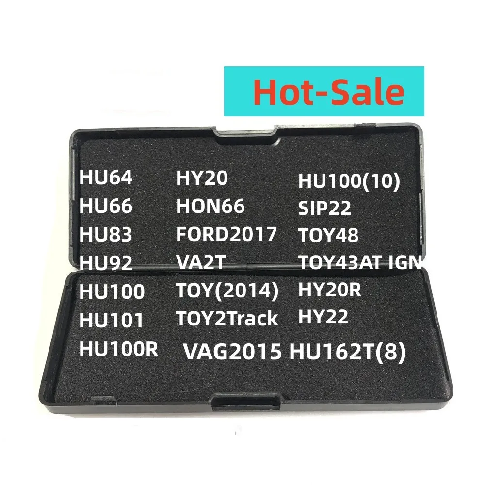 2 in 1 tool Lishi 2 in 1 NSN11 HU87 MAZ24 NSN14 TOY43AT FO38 MIT8 HU64 HU66 HU100 HU100(10) HU101 HU100R VAG2015 HU162T(8) TOY48 SIP22 HY22