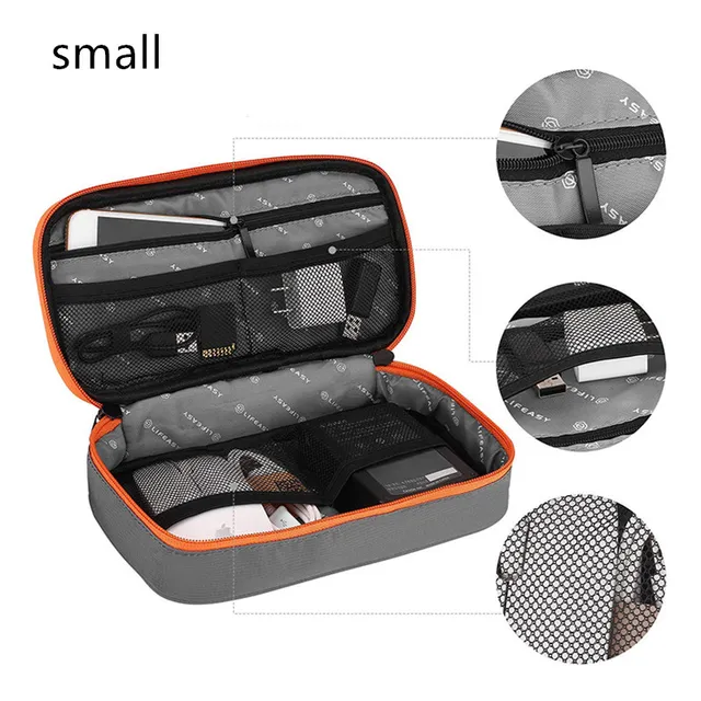 USB Portable Travel Digital Storage iPad Gadget Organizer Cables Electronic Mobile Charger Disk Carry Data Flash Bag Headset 6