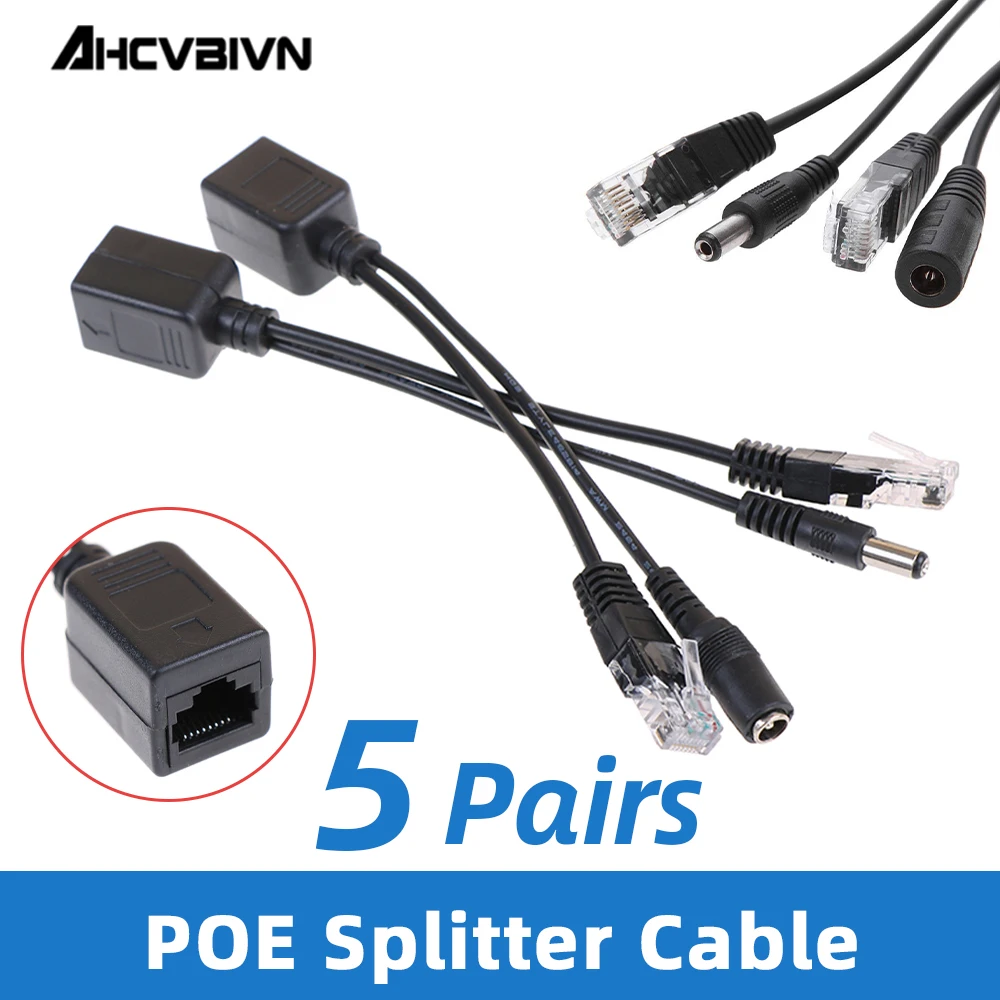 Кабель POE для IP-камеры Пассивный адаптер Power Over Ethernet разветвитель инжектор модуль